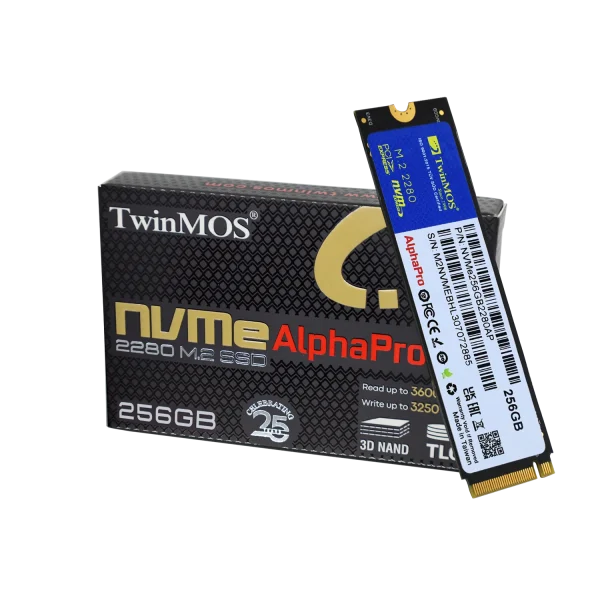 TwinMOS AlphaPro 256GB NVMe M.2 SSD – PCIe Gen3x4