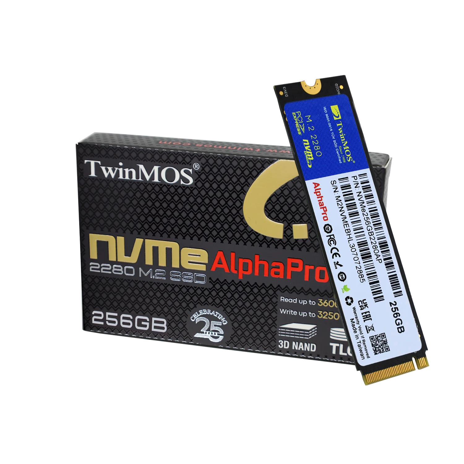 TwinMOS AlphaPro 256GB NVMe M.2 SSD – PCIe Gen3x4